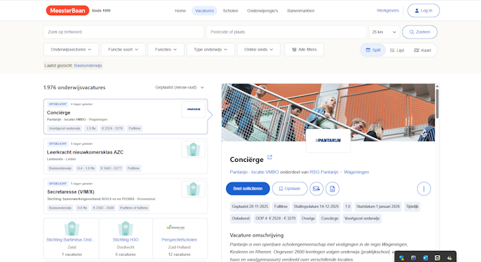 MeesterBaan vacature screenshot